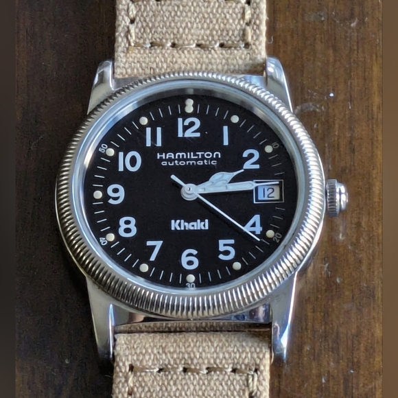 Hamilton Khaki 8753 Automatic Men's Watch Coin Edge Bezel 35mm